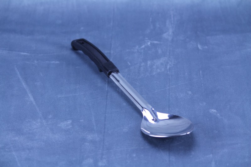 13" Stainless Steel Serving Spoon w/ Black Handle