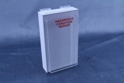 White ABS Hazardous Condition Report Box