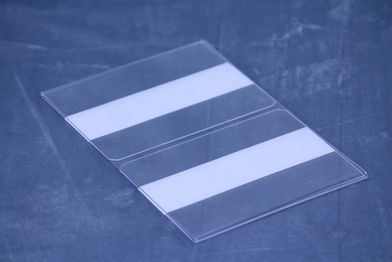 Clear Acrylic Signholder 4" x 4" with Tape